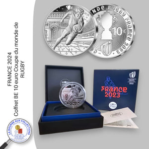 10 euro FRANCE 2023 - Coupe du monde de RUGBY - Coffret BE