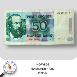 NORVEGE - 50 KRONER - 1987 - Pick.42