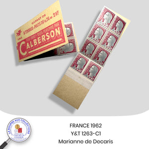 1962 - Y&T 1263-C1 - Carnet 8 timbres Marianne de Decaris