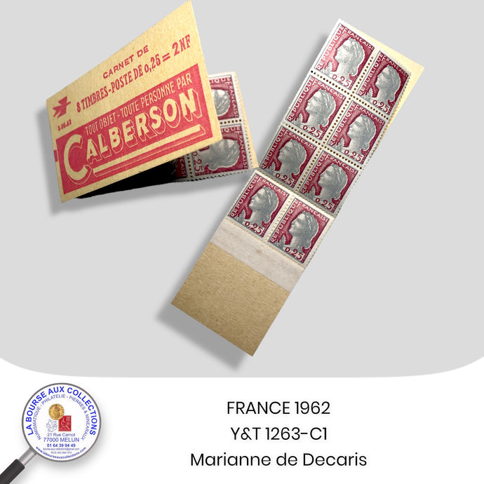 1962 - Y&T 1263-C1 - Carnet 8 timbres Marianne de Decaris
