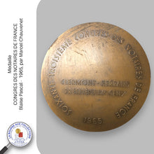 Charger l&#39;image dans la galerie, Médaille - CONGRES DES NOTAIRES DE FRANCE - Blaise Pascal -  1965, par Marcel Chauvenet
