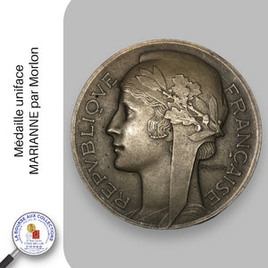 Médaille uniface - MARIANNE par Morlon