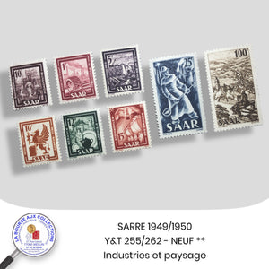 SARRE 1949/1950 - Y&T 255/262 - Industrie et paysage - Neuf **