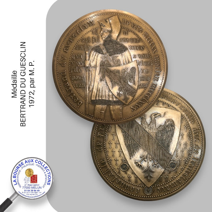 Médaille - BERTRAND DU GUESCLIN - 1972, par M. P.