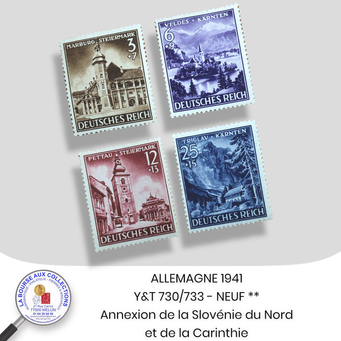 ALLEMAGNE 1941 - Y&T N° 730/733 - Annexion de la Slovénie du Nord et de la Carinthie - Neuf **