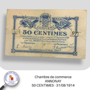 Annonay - 50 CENTIMES - 31/08/1914