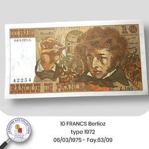 10 FRANCS Berlioz type 1972 - 06/03/1975 - Fay.63/09 - NEUF / UNC