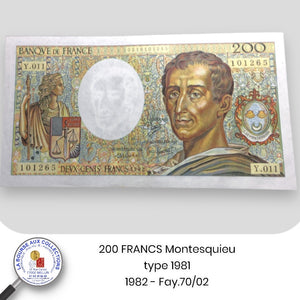 200 FRANCS Montesquieu type 1981 - 1982 . Fay.70/02