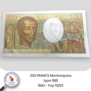 200 FRANCS Montesquieu type 1981 - 1982 . Fay.70/02