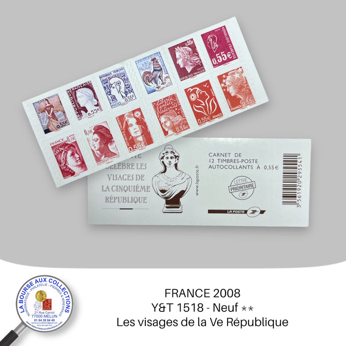 2008 - Carnet Y&T 1518 Les visages de la Ve République