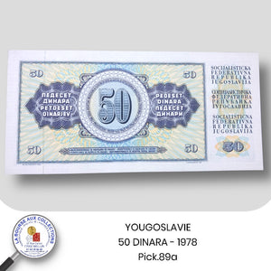 YOUGOSLAVIE - 50 DINARA - 1978  - Pick.89a - NEUF/UNC