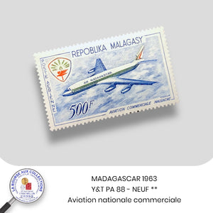 MADAGASCAR 1963 - Y&T PA 88 - Aviation nationale commerciale - NEUF **