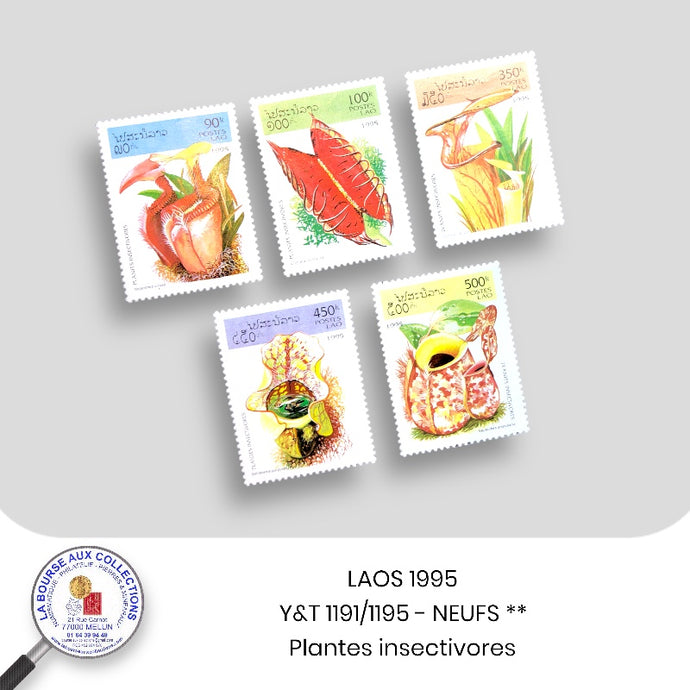 LAOS 1995 - Y&T 1191/1195 - Plantes insectivores - NEUFS **