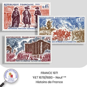 1971 - Y&T 1678/1680 - Histoire de France - Neuf **