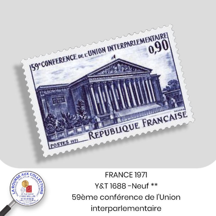 1971 - Y&T 1688 - 59ème conférence de l'Union interparlementaire - Neuf **