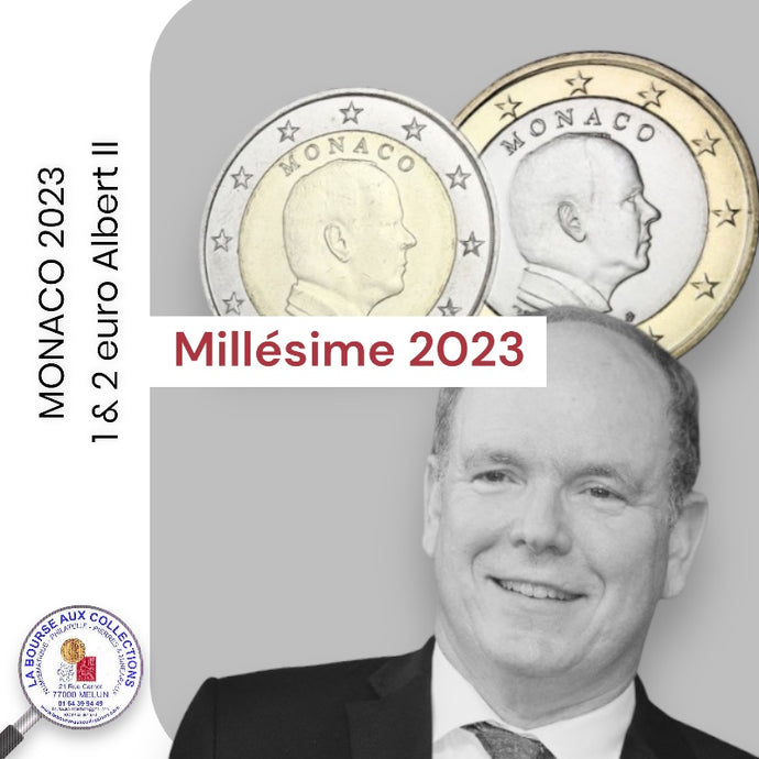 1 & 2 euro MONACO 2023 Albert II