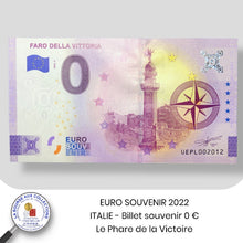 Charger l&#39;image dans la galerie, EURO SOUVENIR 2022 - ITALIE - billet-souvenir de 0 € - LE PHARE DE LA VICTOIRE
