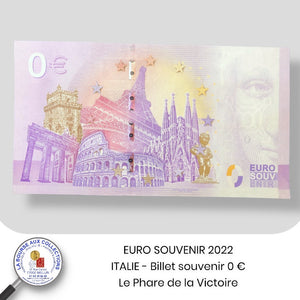 EURO SOUVENIR 2022 - ITALIE - billet-souvenir de 0 € - LE PHARE DE LA VICTOIRE