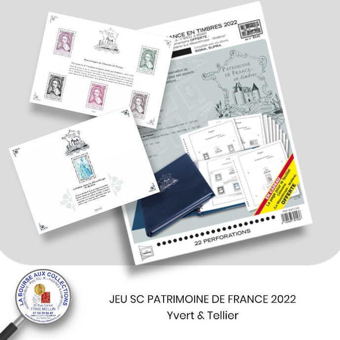 Yvert & Tellier -  Jeu Patrimoine de France SC 2022 (avec pochettes)
