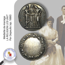 Charger l&#39;image dans la galerie, Médaille de mariage - LA RELIGION LES UNIT (ap. 1880), par DEPAULIS - Non gravée
