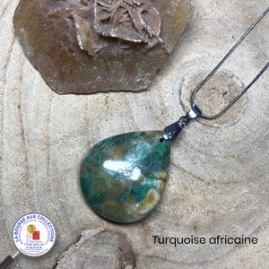 Pendentif - TURQUOISE AFRICAINE, qualité EXTRA - Afrique du Sud