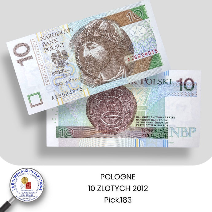 POLOGNE - 10 ZLOTYCH 2012 - Pick.183 - NEUF / UNC