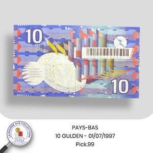 PAYS-BAS - 10 GULDEN  - 01/07/1997 - Pick99