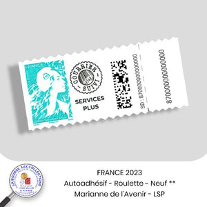 2023 - Marianne de l'Avenir - Roulette autoadhésive Lettre Service Plus