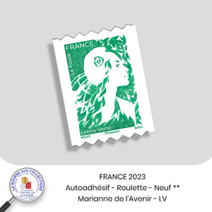 2023 - Marianne de l'Avenir - Roulette autoadhésive Lettre Verte