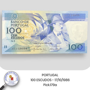 PORTUGAL - 100 ESCUDOS - 16/10/1986 - Pick.179a