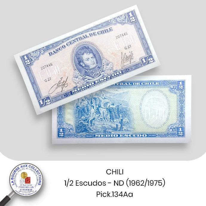 CHILI - 1/2 ESCUDOS - ND (1962/1975) - Pick.134Aa - NEUF / UNC