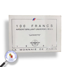 Charger l&#39;image dans la galerie, FRANCE - Coffret BRILLANT UNIVERSEL 100 FRANCS La Fayette 1987 - La Monnaie de Paris
