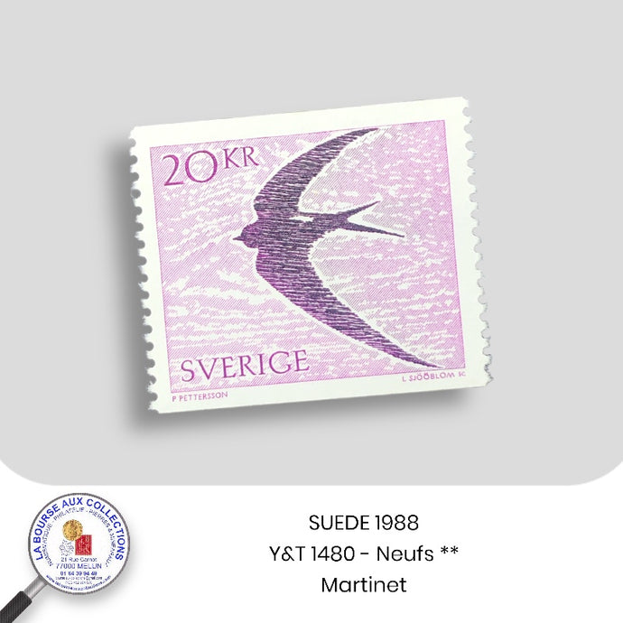 SUÈDE 1988 - Y&T 1480 - Oiseau / Martinet - Neufs **