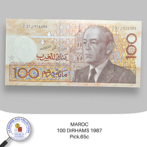 MAROC - 100 DHIRHAMS - 1987 - Pick.65c - NEUF/UNC