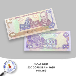 NICARAGUA - 500 CORDOBAS - 1985 - Pick.155 - NEUF/UNC