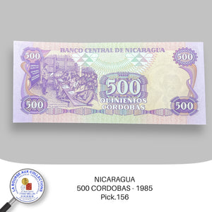 NICARAGUA - 500 CORDOBAS - 1985 - Pick.155 - NEUF/UNC