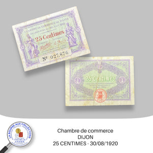 Dijon - 25 CENTIMES - 30/08/1920