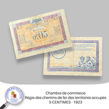 Charger l&#39;image dans la galerie, Régie des chemins de fer des territoires occupés - 5 CENTIMES - 1923
