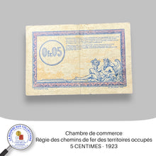 Charger l&#39;image dans la galerie, Régie des chemins de fer des territoires occupés - 5 CENTIMES - 1923
