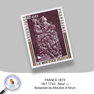 1973 - Y&T 1743 - Boiseries du Moutier d’Ahun - Neuf **