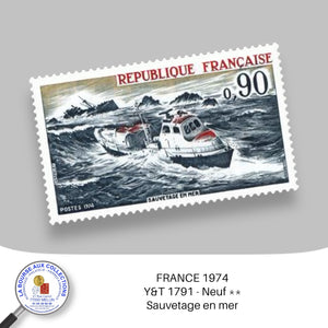 1974 - Y&T 1791 - Sauvetage en mer - Neuf **