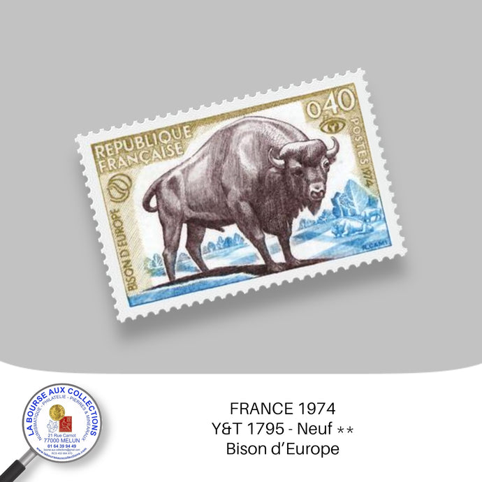 1974 - Y&T 1795 - Protection de la nature / Bison d'Europe - Neuf **