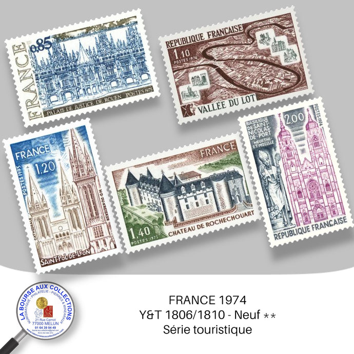 1974 - Y&T 1806/1810 - Série touristique - Neuf **