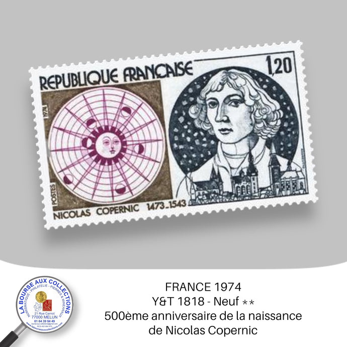 1974 - Y&T 1818 - 500ème anniversaire de la naissance de Nicolas Copernic - Neuf **