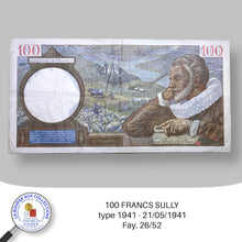 Charger l&#39;image dans la galerie, 100 FRANCS Sully , type 1941 - 21/05/1941 - FAY. 26/52
