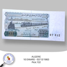 Charger l&#39;image dans la galerie, ALGERIE - 10 DINARS – 02/12/1983. Pick.132  - NEUF/UNC
