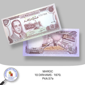 MAROC - 10 DIRHAMS - 1970. Pick.57a - NEUF/UNC