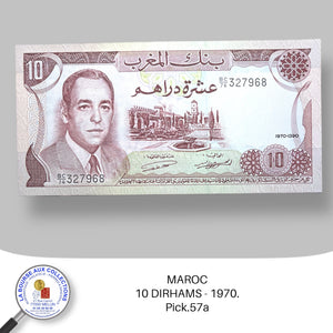 MAROC - 10 DIRHAMS - 1970. Pick.57a - NEUF/UNC