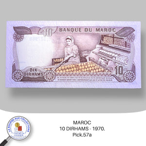 MAROC - 10 DIRHAMS - 1970. Pick.57a - NEUF/UNC