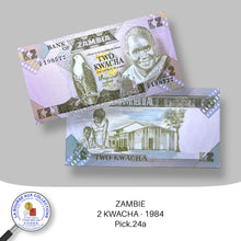 Charger l&#39;image dans la galerie, ZAMBIE - 2 KWACHA - 1984 - Pick.24a - NEUF/UNC
